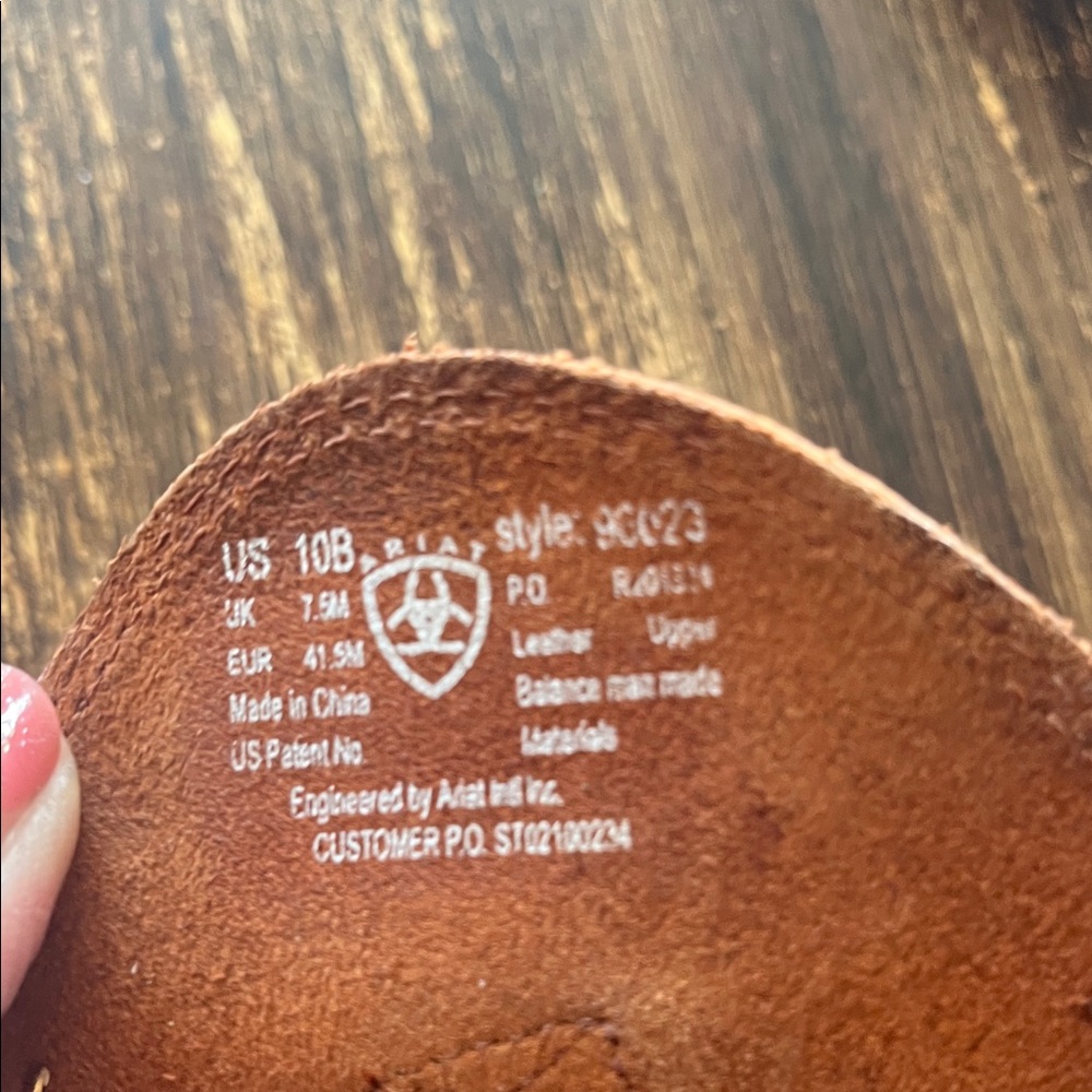 Ariat Brown Leather Slide Sandals - Picture 2 of 5